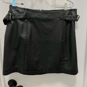 Faux Leather Skirt